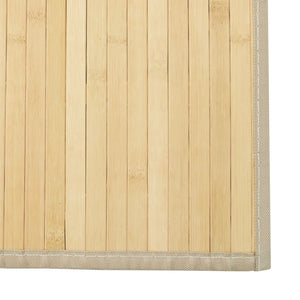 vidaXL Rectangular Rug Light Natural 60x100 cm Bamboo