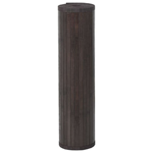 vidaXL Rectangular Dark Brown Rug 60x100 cm Bamboo