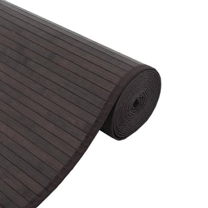 vidaXL Rug Rectangular Dark Brown 60x200 cm Bamboo