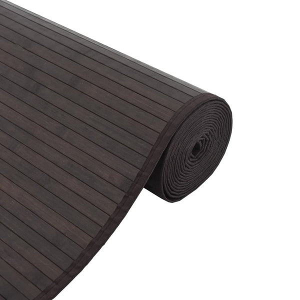 vidaXL Rug Rectangular Dark Brown 60x200 cm Bamboo