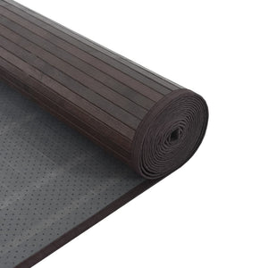 vidaXL Rug Rectangular Dark Brown 60x200 cm Bamboo