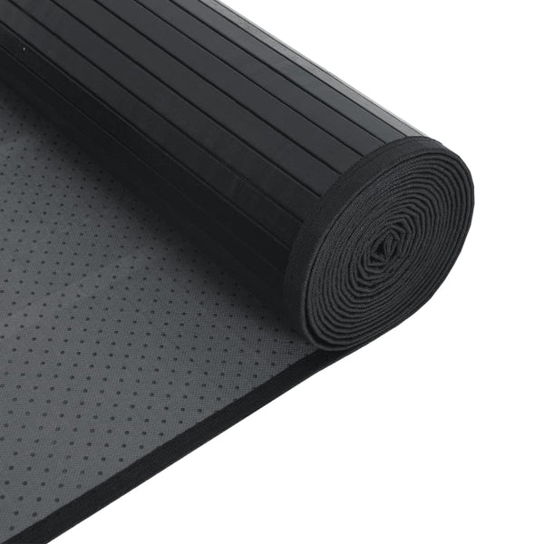 vidaXL Rectangular Black Rug 60x300 cm Bamboo