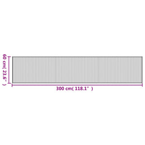 vidaXL Rectangular Black Rug 60x300 cm Bamboo