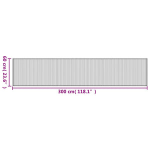 vidaXL Rectangular Rug Brown 60x300 cm Bamboo