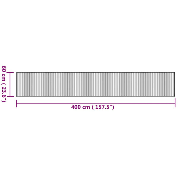 vidaXL Rectangular Natural Rug 60x400 cm Bamboo
