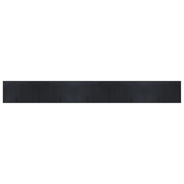 vidaXL Black Rectangular Rug 60x500 cm Bamboo