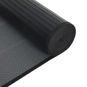 vidaXL Black Rectangular Rug 60x500 cm Bamboo
