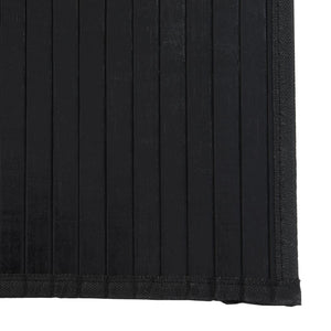 vidaXL Black Rectangular Rug 60x500 cm Bamboo