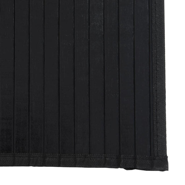 vidaXL Black Rectangular Rug 60x500 cm Bamboo