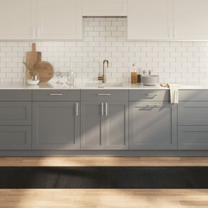 vidaXL Black Rectangular Rug 60x500 cm Bamboo