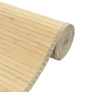 vidaXL Rectangular Rug Light Natural 60x500 cm Bamboo