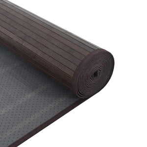 vidaXL Rug Rectangular Dark Brown 60x500 cm Bamboo