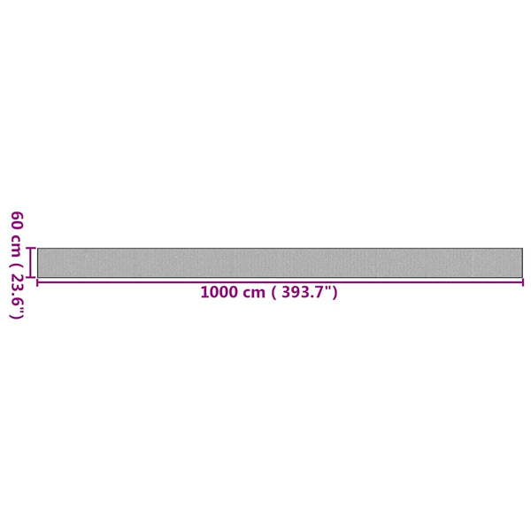 Bambus Teppich Natur 60x1000 cm Rechteckig