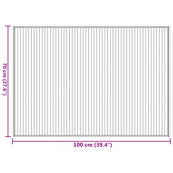 vidaXL Rectangular Rug Light Natural 70x100 cm Bamboo