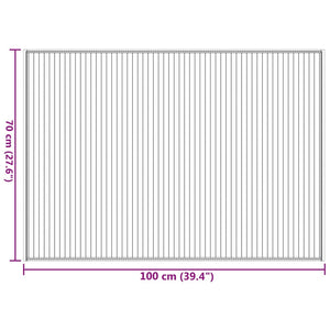vidaXL Rectangular Rug Grey 70x100 cm Bamboo