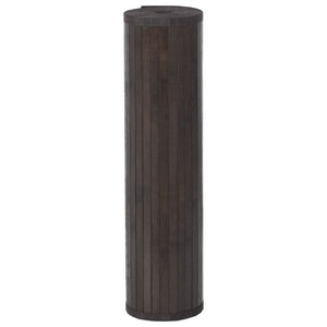 vidaXL Rectangular Dark Brown Rug 70x100 cm Bamboo