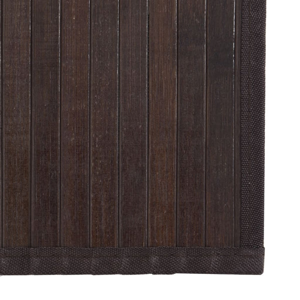 vidaXL Rectangular Dark Brown Rug 70x100 cm Bamboo