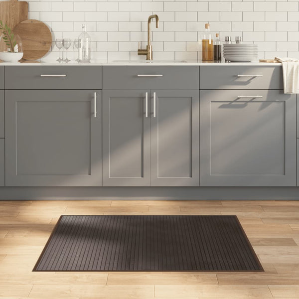 vidaXL Rectangular Dark Brown Rug 70x100 cm Bamboo