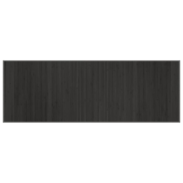 Grauer Bambus Teppich 70x200 cm