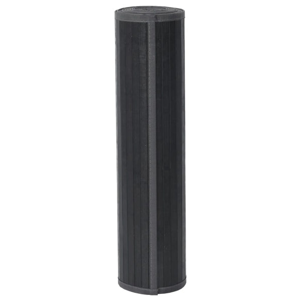 Grauer Bambus Teppich 70x200 cm