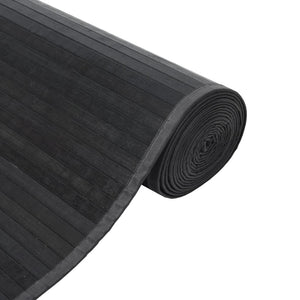 Grauer Bambus Teppich 70x200 cm