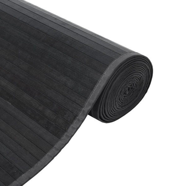 Grauer Bambus Teppich 70x200 cm