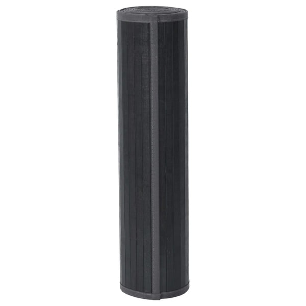 Grauer Bambus Teppich 70x300 cm