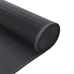 Grauer Bambus Teppich 70x300 cm