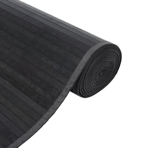 Grauer Bambus Teppich 70x400 cm