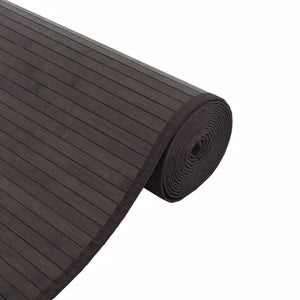Dunkelbrauner Bambus Teppich 70x400 cm