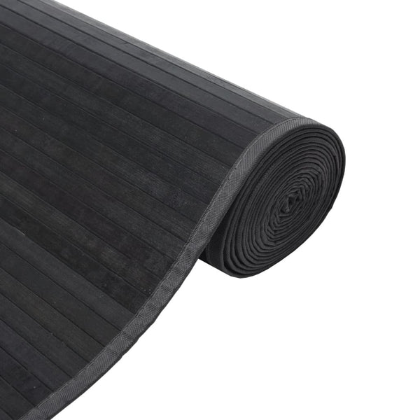 Grauer Bambus Teppich 70x500 cm