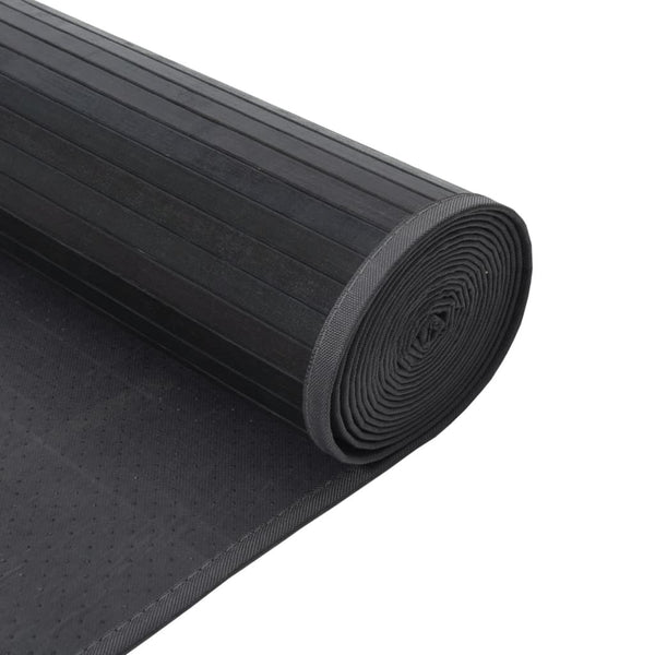Grauer Bambus Teppich 70x500 cm