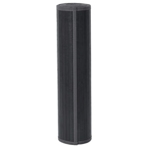 Grauer Bambus Teppich 80x100 cm
