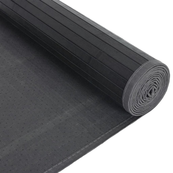 Grauer Bambus Teppich 80x100 cm