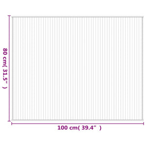 Grauer Bambus Teppich 80x100 cm