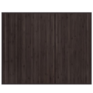 Dunkelbrauner Bambus Teppich 80x100 cm