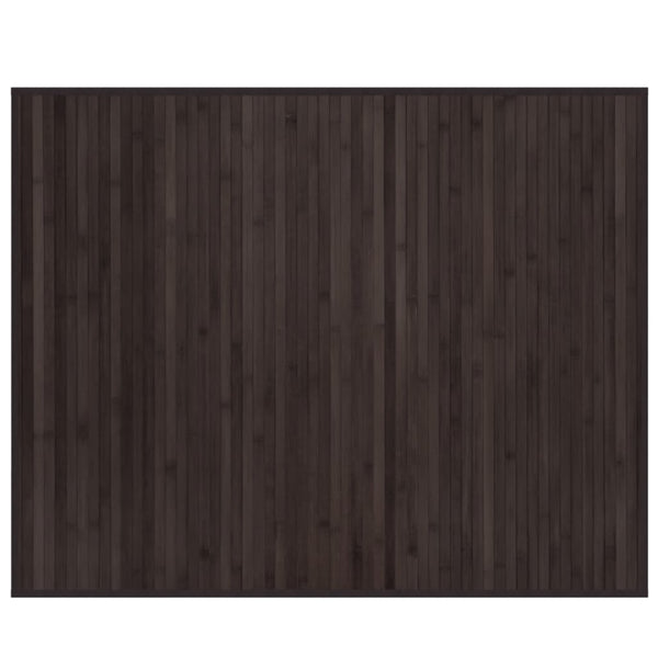 Dunkelbrauner Bambus Teppich 80x100 cm