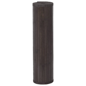 Dunkelbrauner Bambus Teppich 80x100 cm