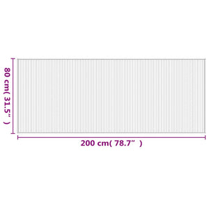 Bambus Teppich Hell 80x200 cm