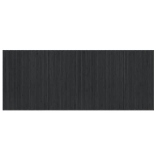 Grauer Bambus Teppich 80x200 cm