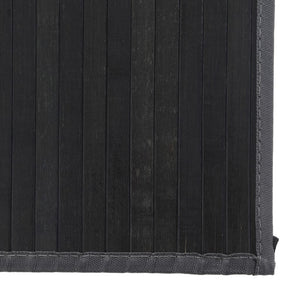 Grauer Bambus Teppich 80x200 cm