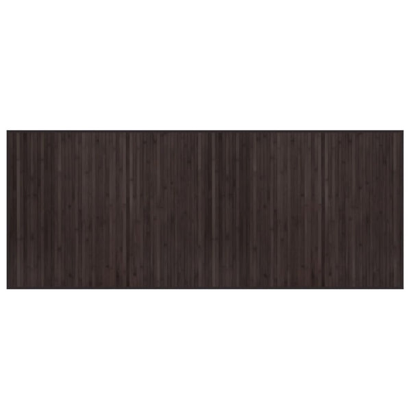 Dunkelbrauner Bambus Teppich 80x200 cm