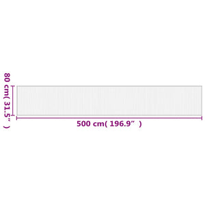 Dunkelbrauner Bambus Teppich 80x500cm