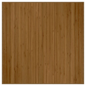 vidaXL Square Rug Brown 100x100 cm Bamboo