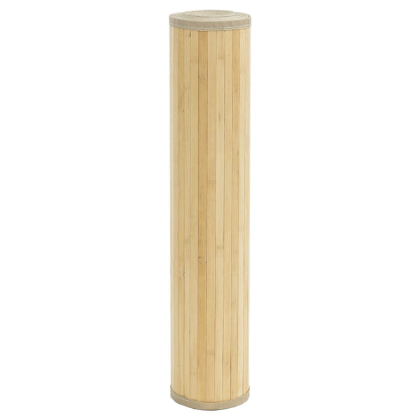 vidaXL Square Rug Light Natural 100x100 cm Bamboo