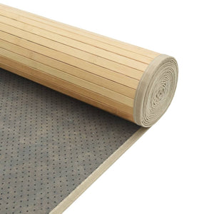 vidaXL Square Rug Light Natural 100x100 cm Bamboo