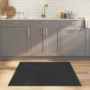 vidaXL Square Rug Grey 100x100 cm Bamboo
