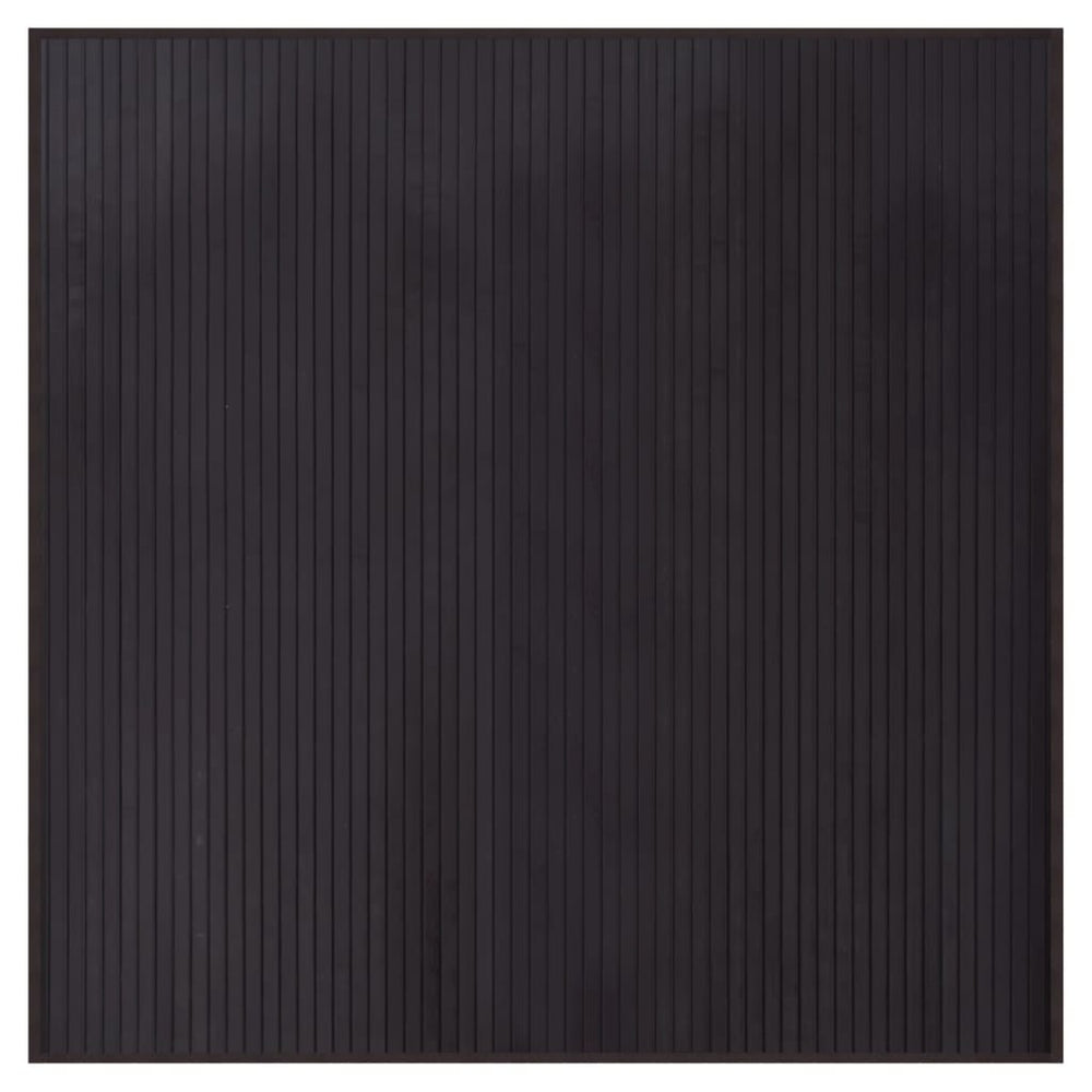 vidaXL Square Rug Dark Brown 100x100 cm Bamboo