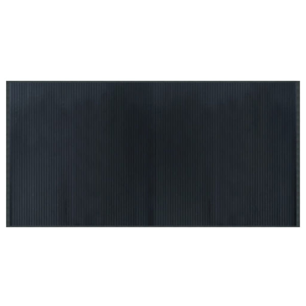 Grauer Bambus Teppich 100x200 cm