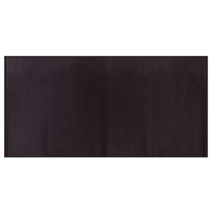 Dunkelbrauner Bambus Teppich 100x200 cm